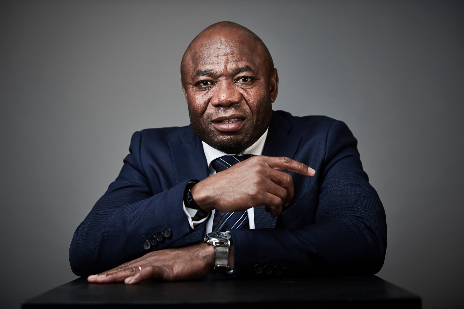 FIFA Legend, Emmanuel Amuneke poses prior to The Best FIFA Football Awards