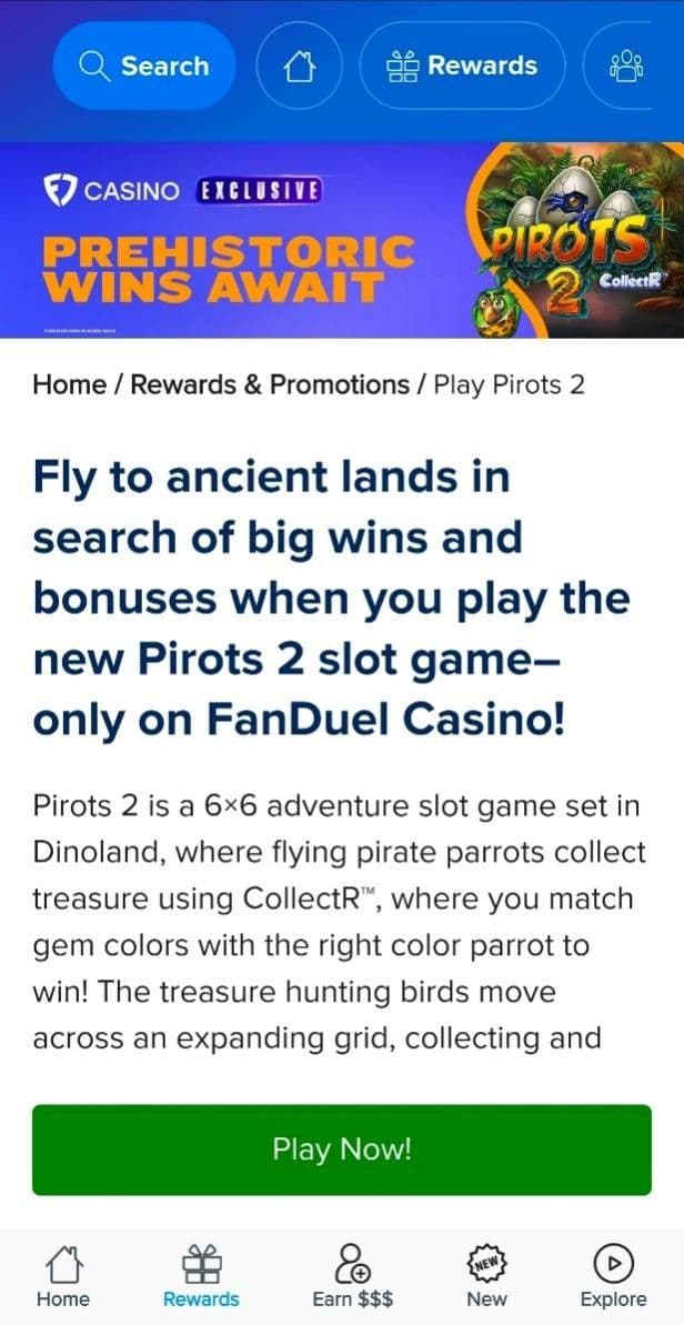 Go to the slots area and find Pirots 2.