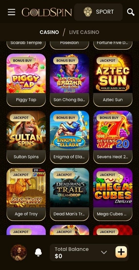 Goldspin Casino Slots