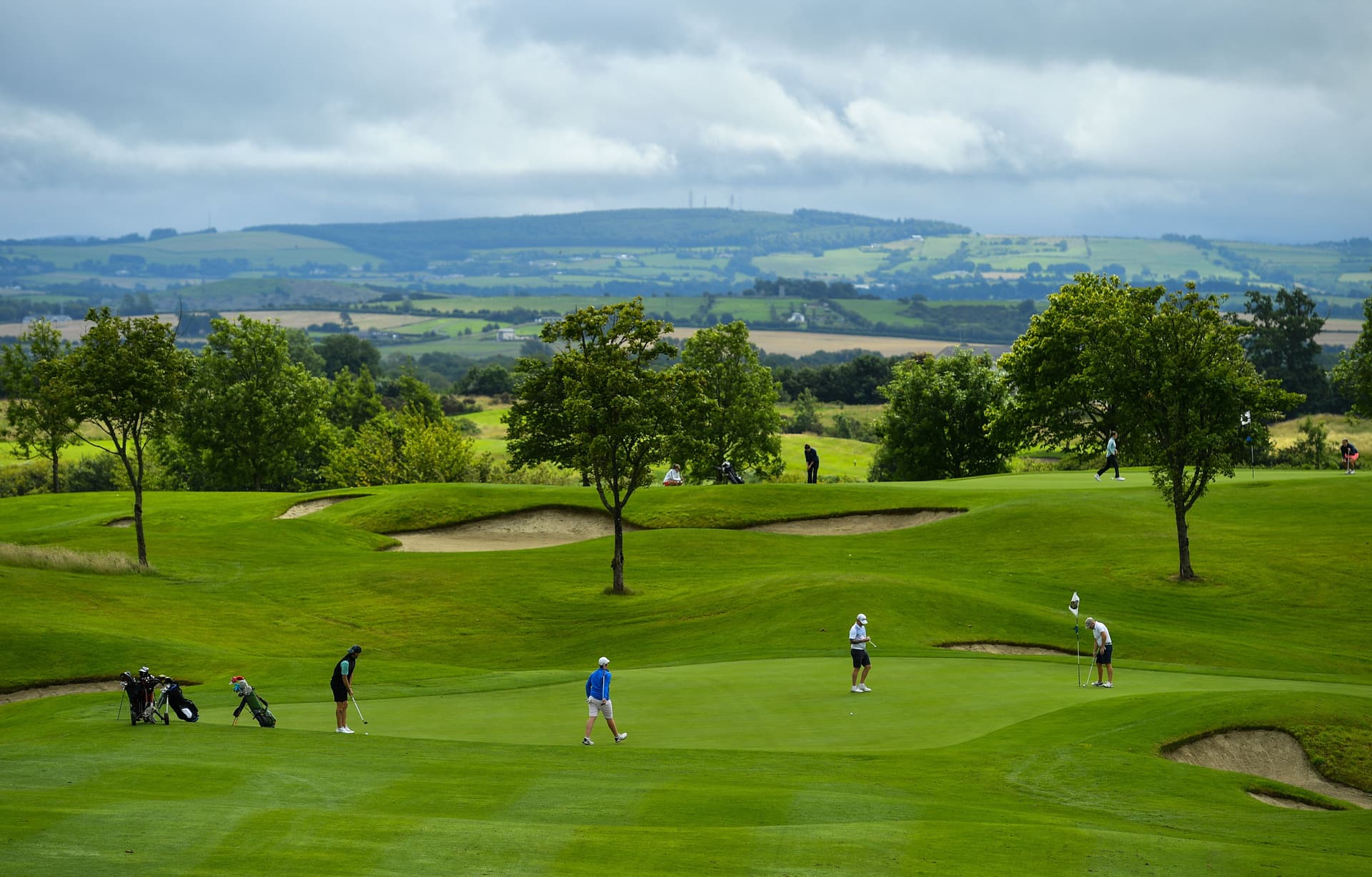 Golfers putt on the 3rd and 5th greens during the Flogas Irish Scratch Series