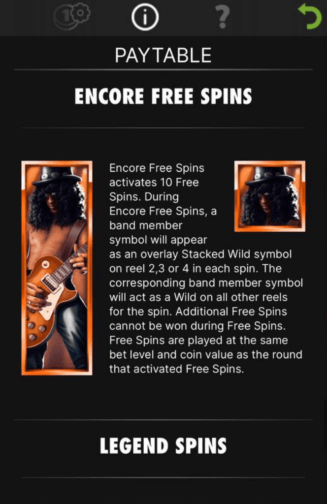 Guns N’ Roses Bonus and Key Features