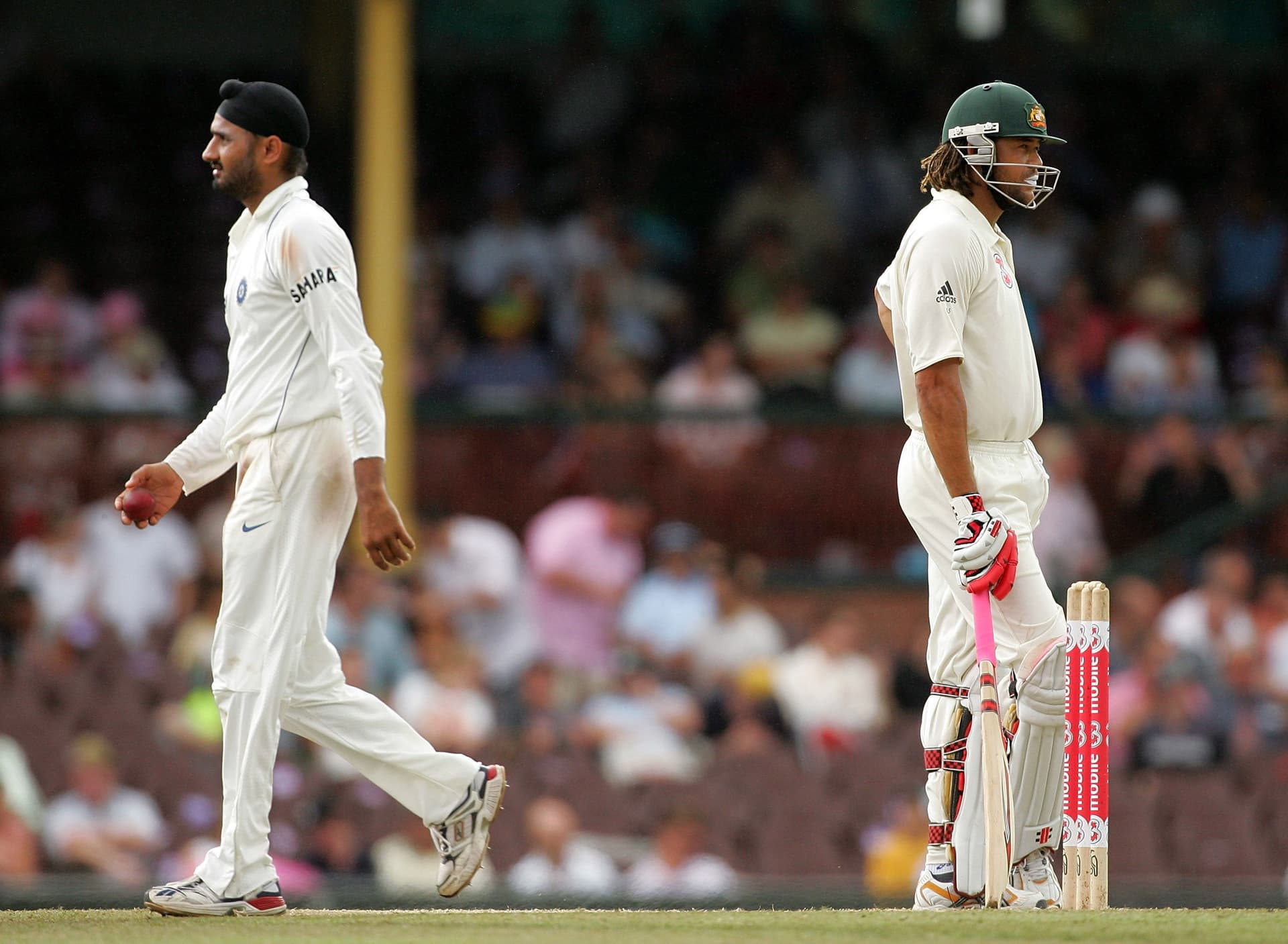 Harbhajan Singh and Andrew Symonds /Getty Images