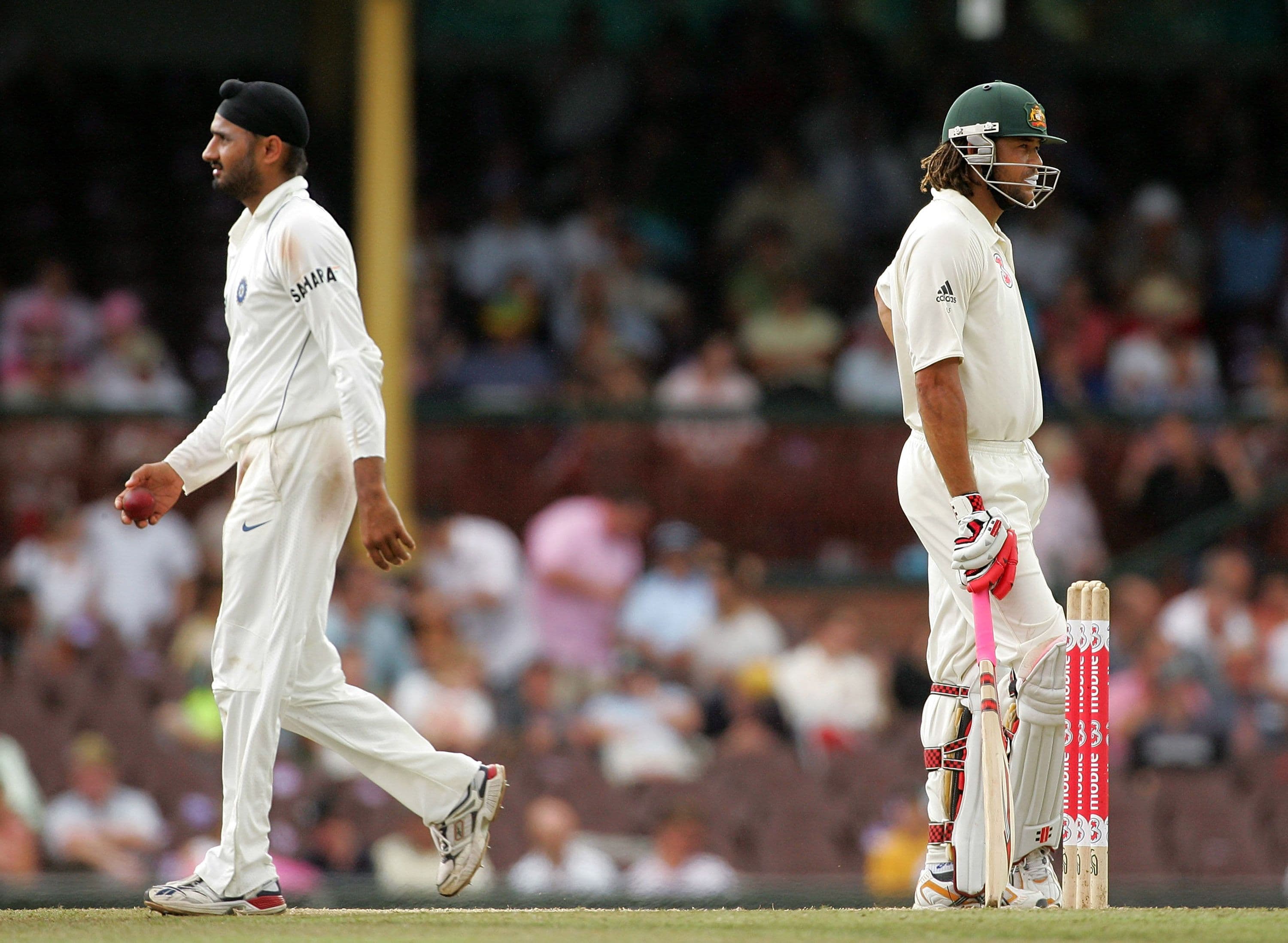 Harbhajan Singh and Andrew Symonds /Getty Images
