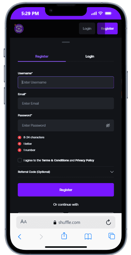 Head over to the site on your desktop or mobile browser