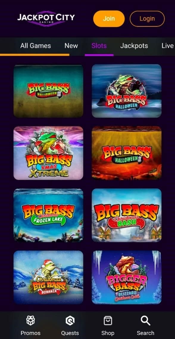 Head over to the slot section and look for Big Bass Halloween