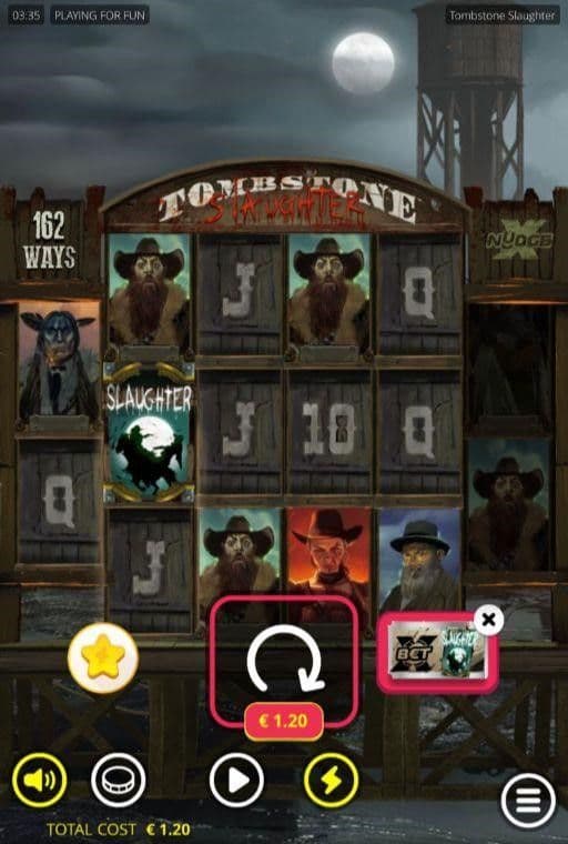 Hit the main button to spin