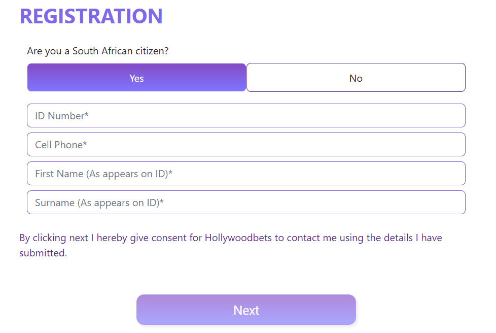 Hollywoodbets Registeration Guide