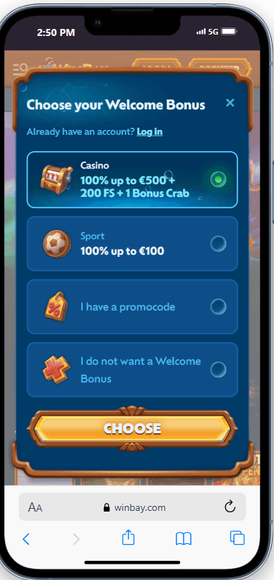 How to Claim winbay bonus