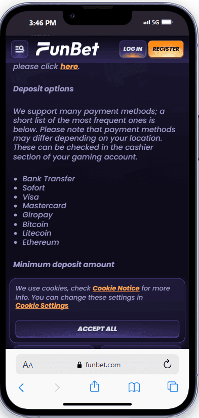 Funbet Deposit Guide