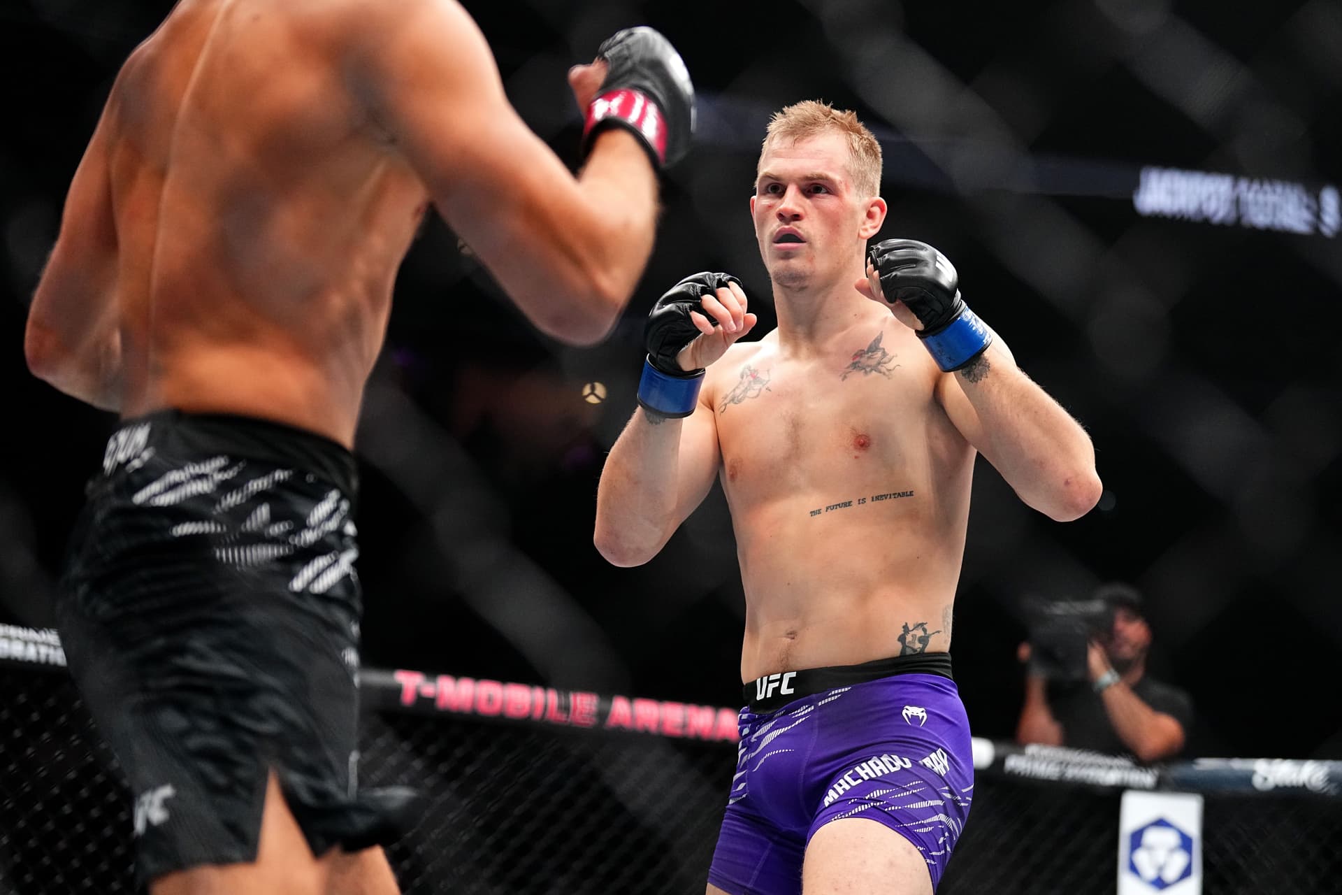 Ian Machado Garry of Ireland faces Shavkat Rakhmonov of Uzbekistan