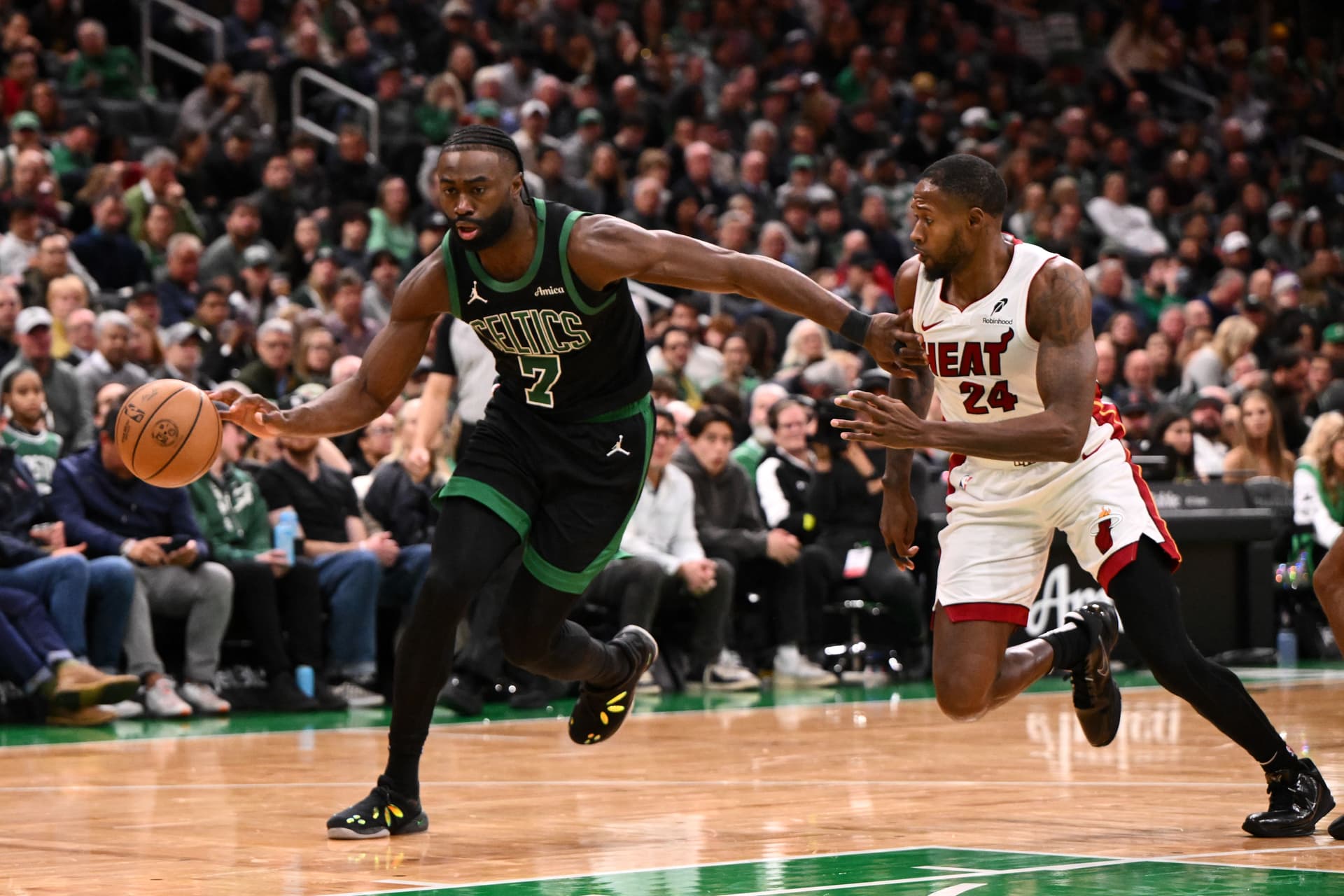 Jaylen Brown and Haywood Highsmith