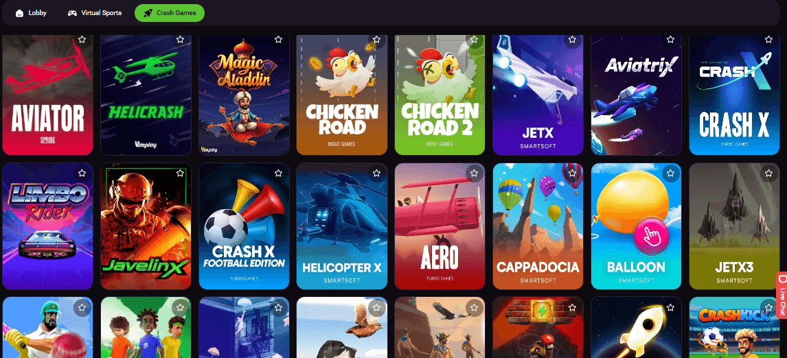 JetBet Crash and Instant Games