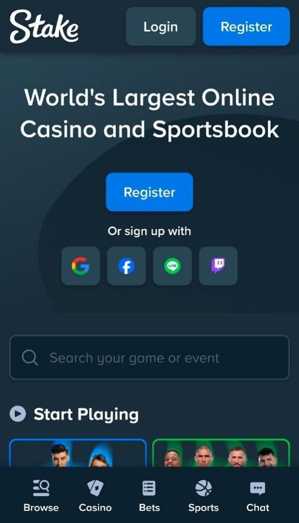 Join your favourite casino by clicking Register,Sign Up