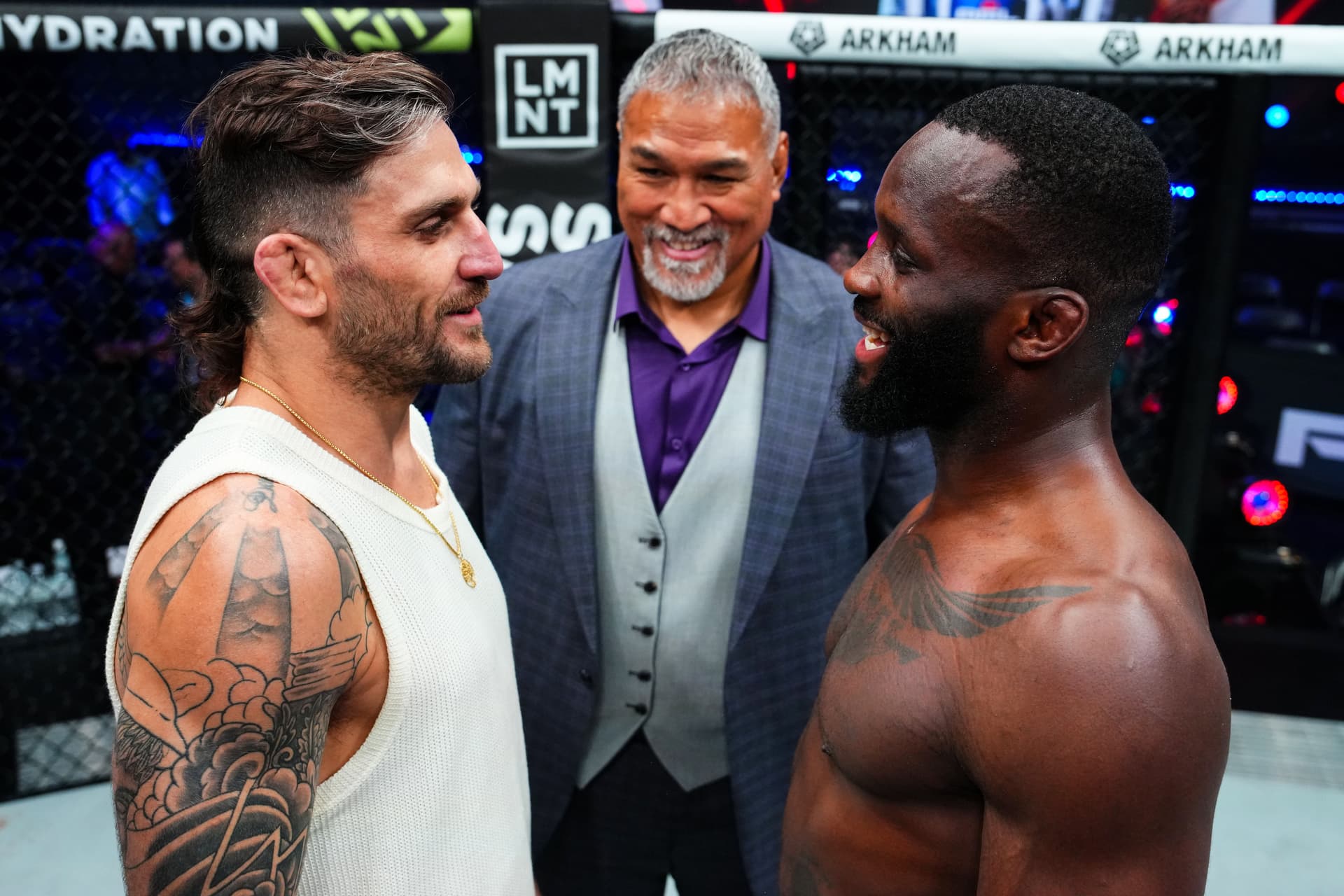 Josh Silveira faces off against Fabian Edwards after their wins