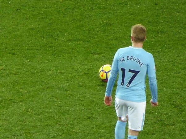 Kevin de Bruyne, the best midfielder in the world, playing for Manchester City