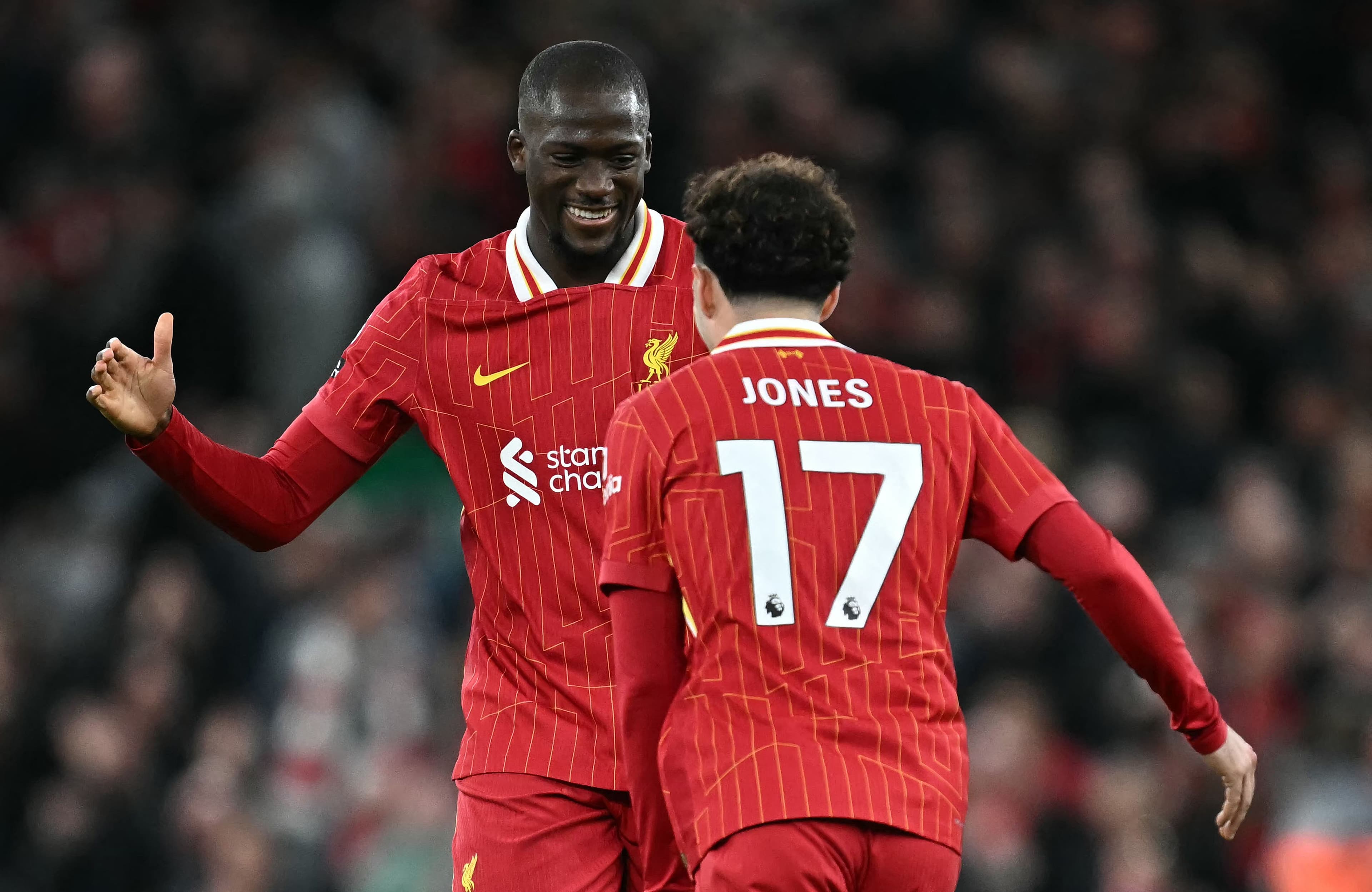 Liverpool's French defender #05 Ibrahima Konate (L) and Liverpool's English midfielder #17 Curtis Jones.jpg
