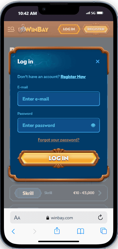 Log in to your mobile deposits at Winbay account.