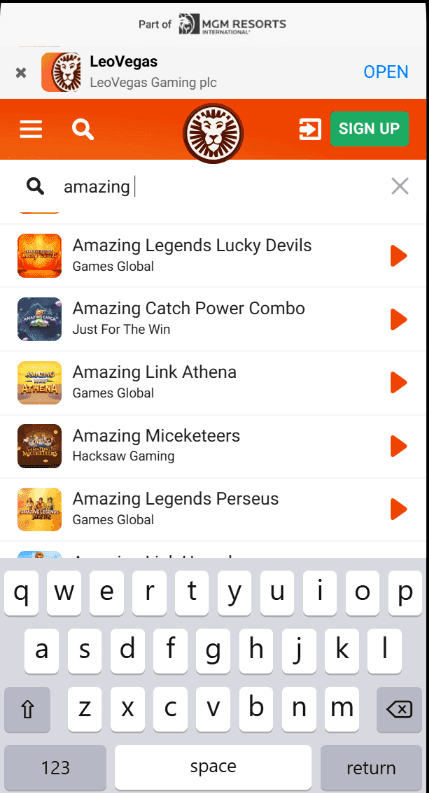 Make your way to the slot area and look for Amazing Legends Lucky Devil