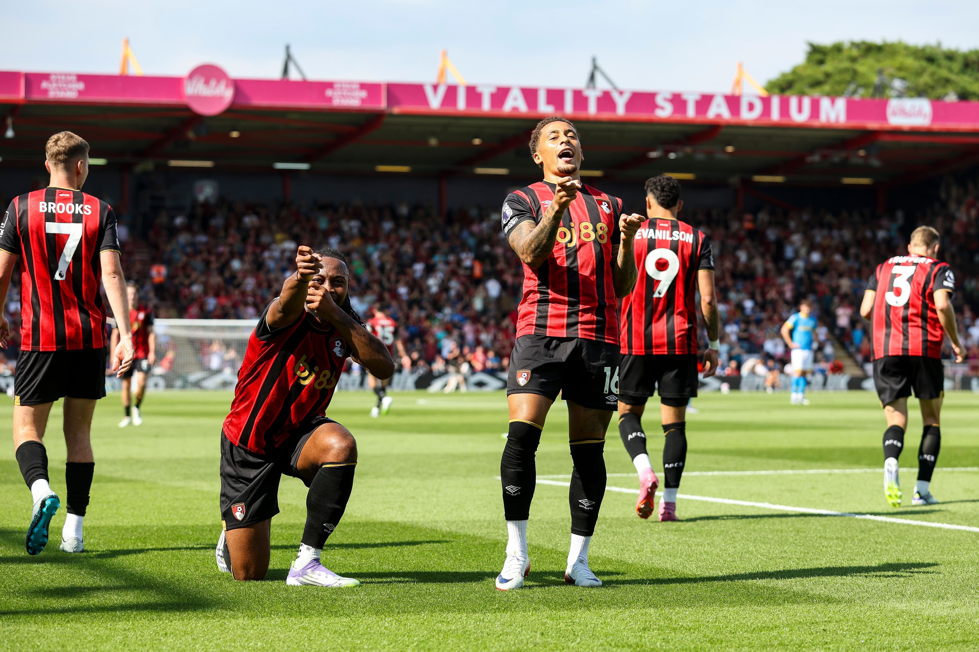 Marcus Tavernier of Bournemouth celebrates after he scores a goal