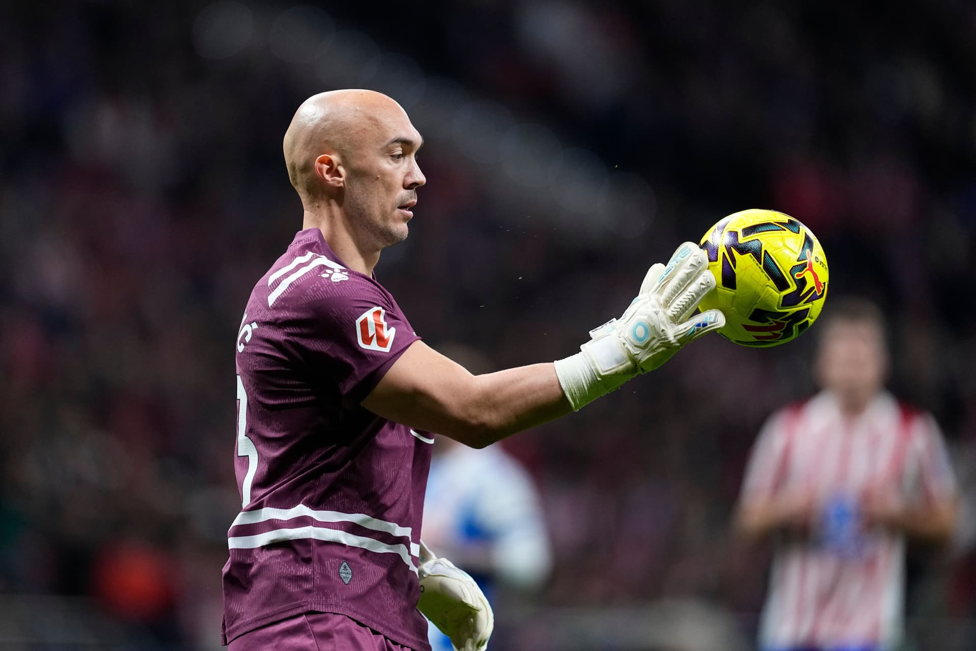 Marko Dmitrovic of RCD Espanyol in action during the Spanish League