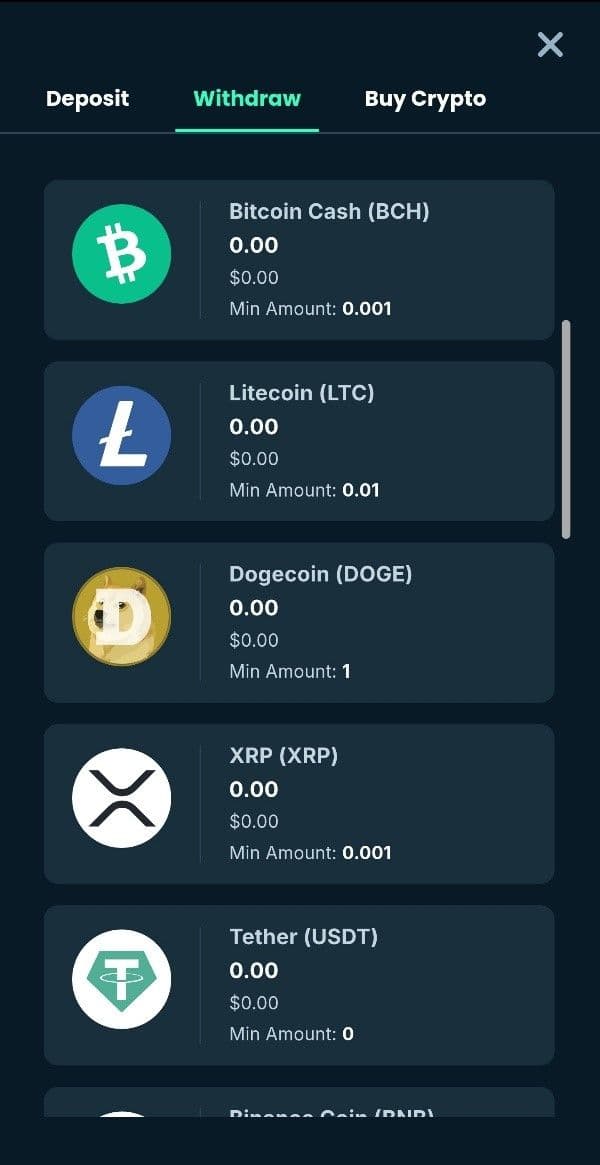 Mega Dice Withdrawal Limits