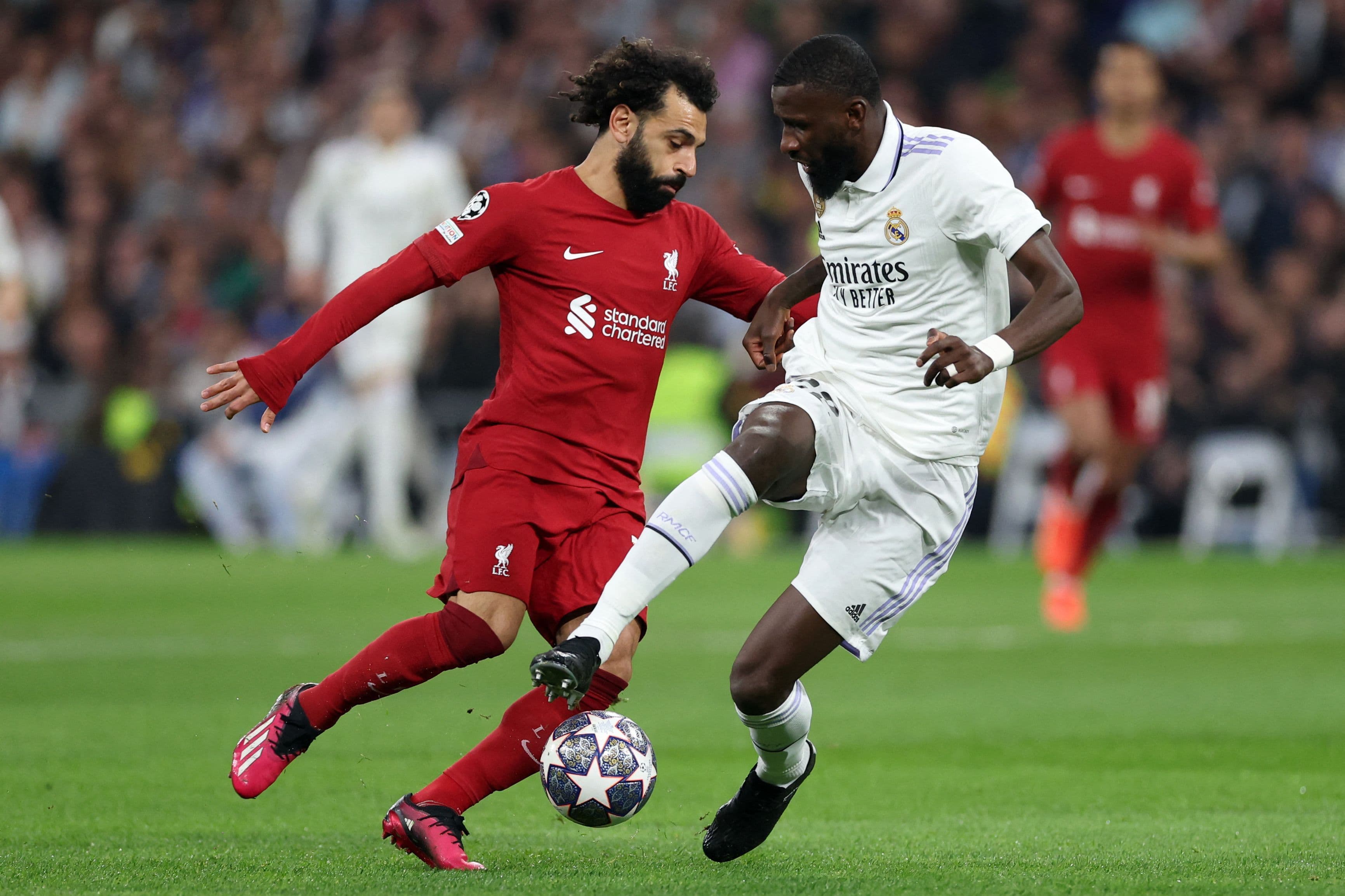 Mohamed Salah and Antonio Rudiger