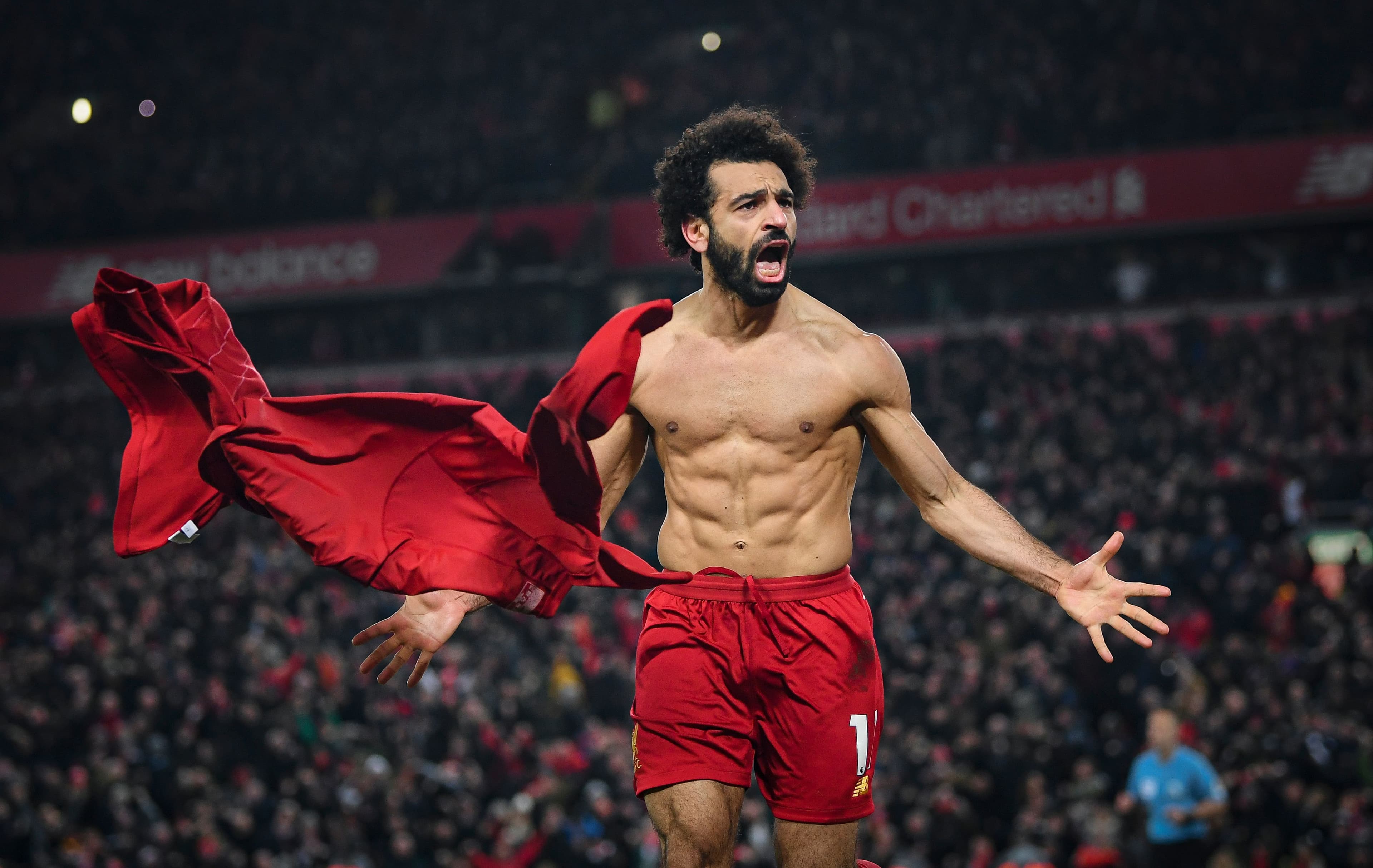 Mohamed Salah of Liverpool celebrates his goal.jpg