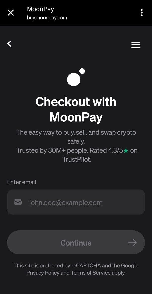 MoonPay site