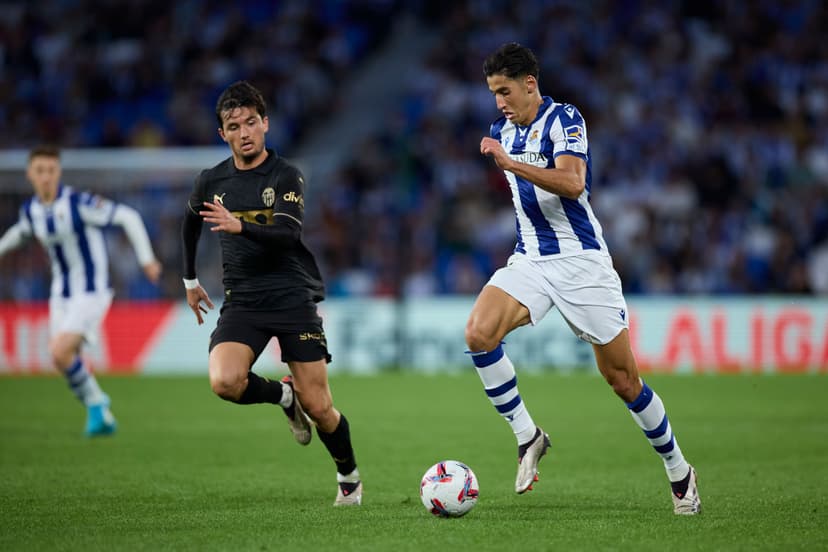 Nayef Aguerd and Hugo Guillamon