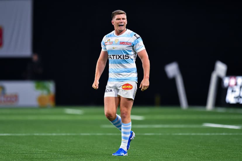Owen Farrell of Racing 92 looks on during the Top 14 match