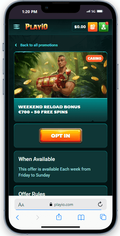 PlayIO deposit bonus