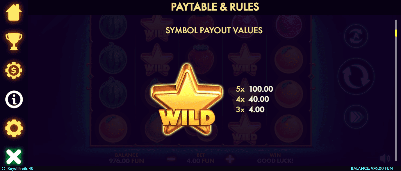 Royal Fruits 40 for Real Money Playing Guide