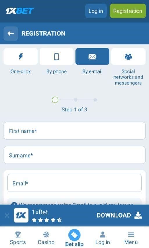 Provide your basic information and complete the email verification process