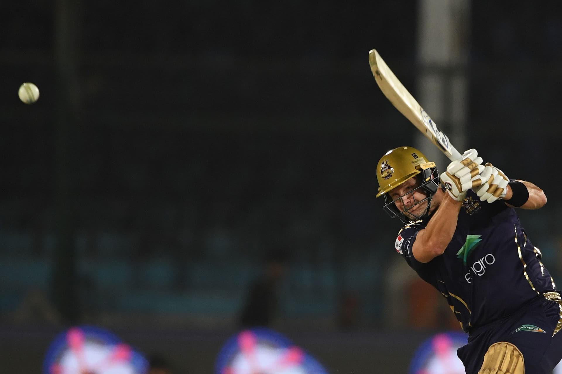 Quetta Gladiators Shane Watson plays a shot during the Pakistan Super League (PSL)
