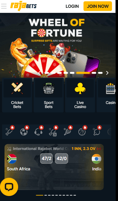 Rajabets APK for Android Devices Step 1