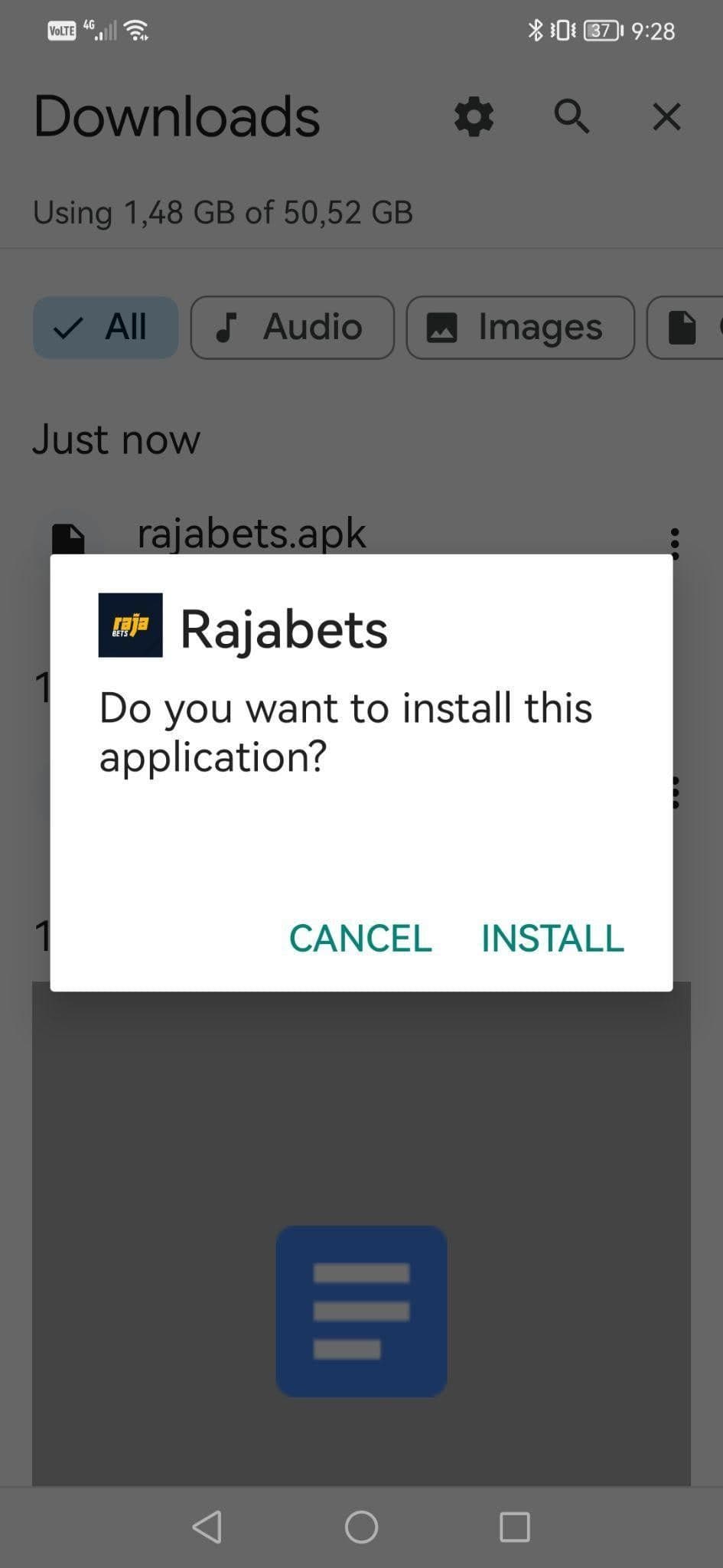 Rajabets APK for Android Devices Step 6