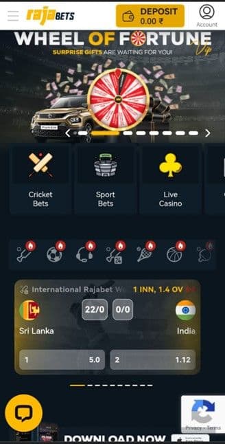 Rajabets deposit wheel of fortune