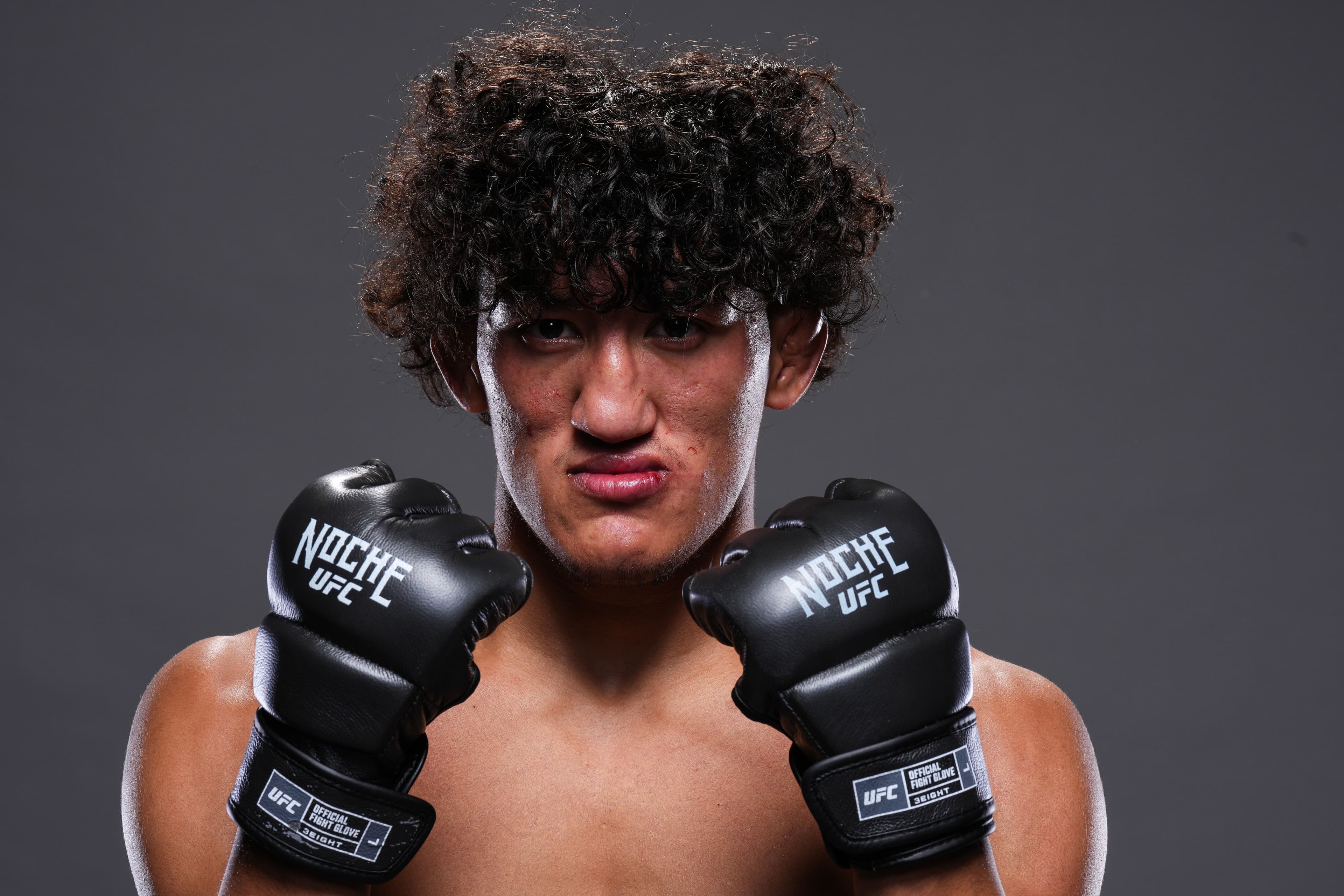 Raul Rosas Jr. poses for a portrait after his victory during the UFC 306