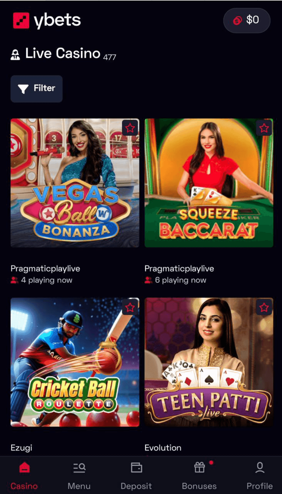 Real Casino Experience at Ybets