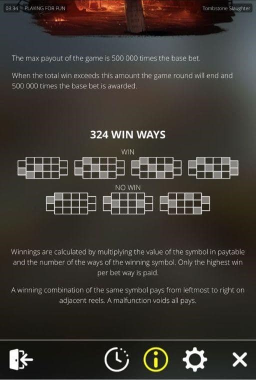 Reels, Rows, Paylines tombstone slaughter