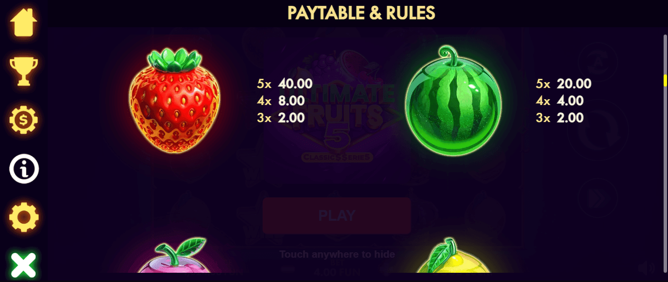 Royal Fruit 40 Regular Symbols