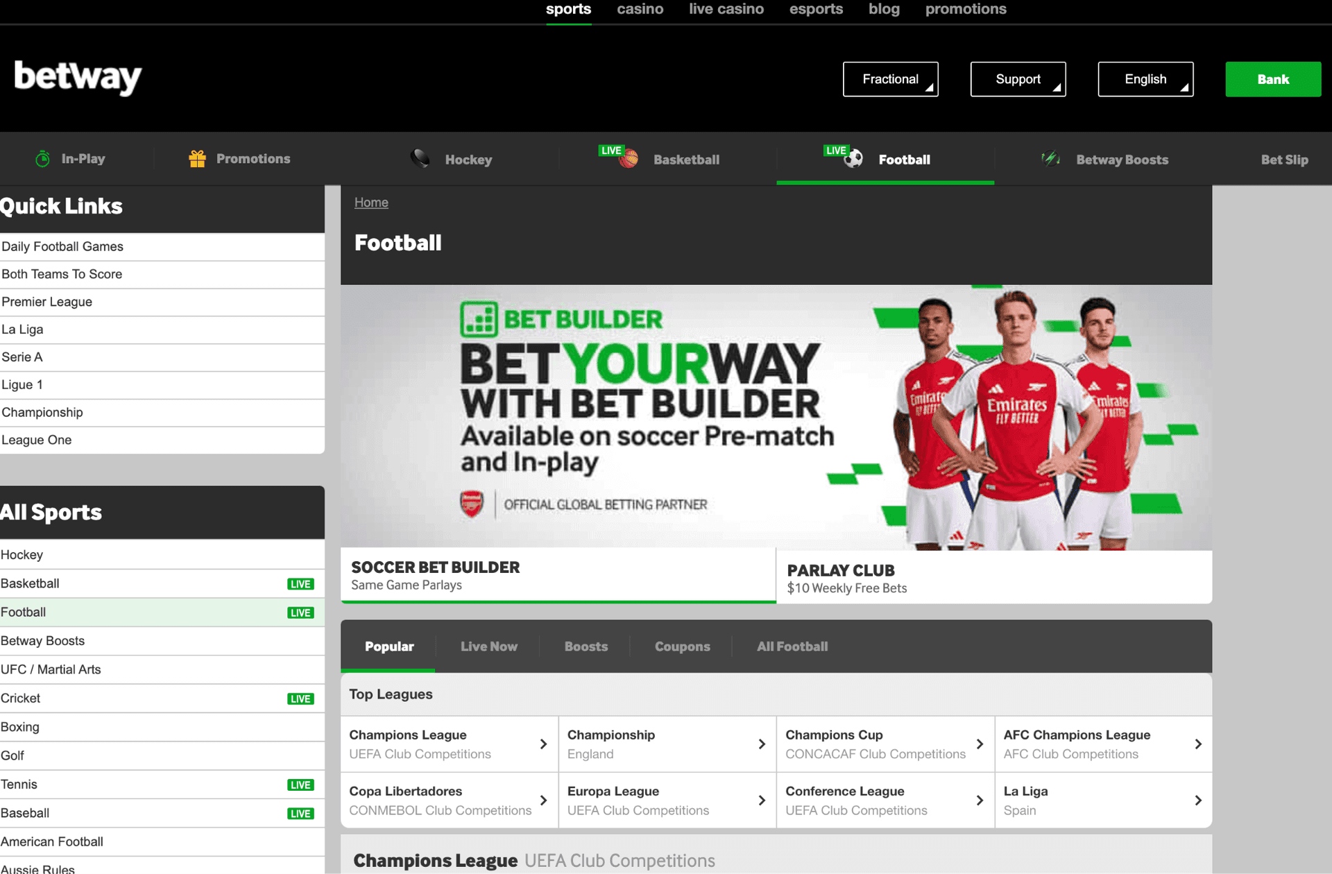 Review of Betway User Experience
