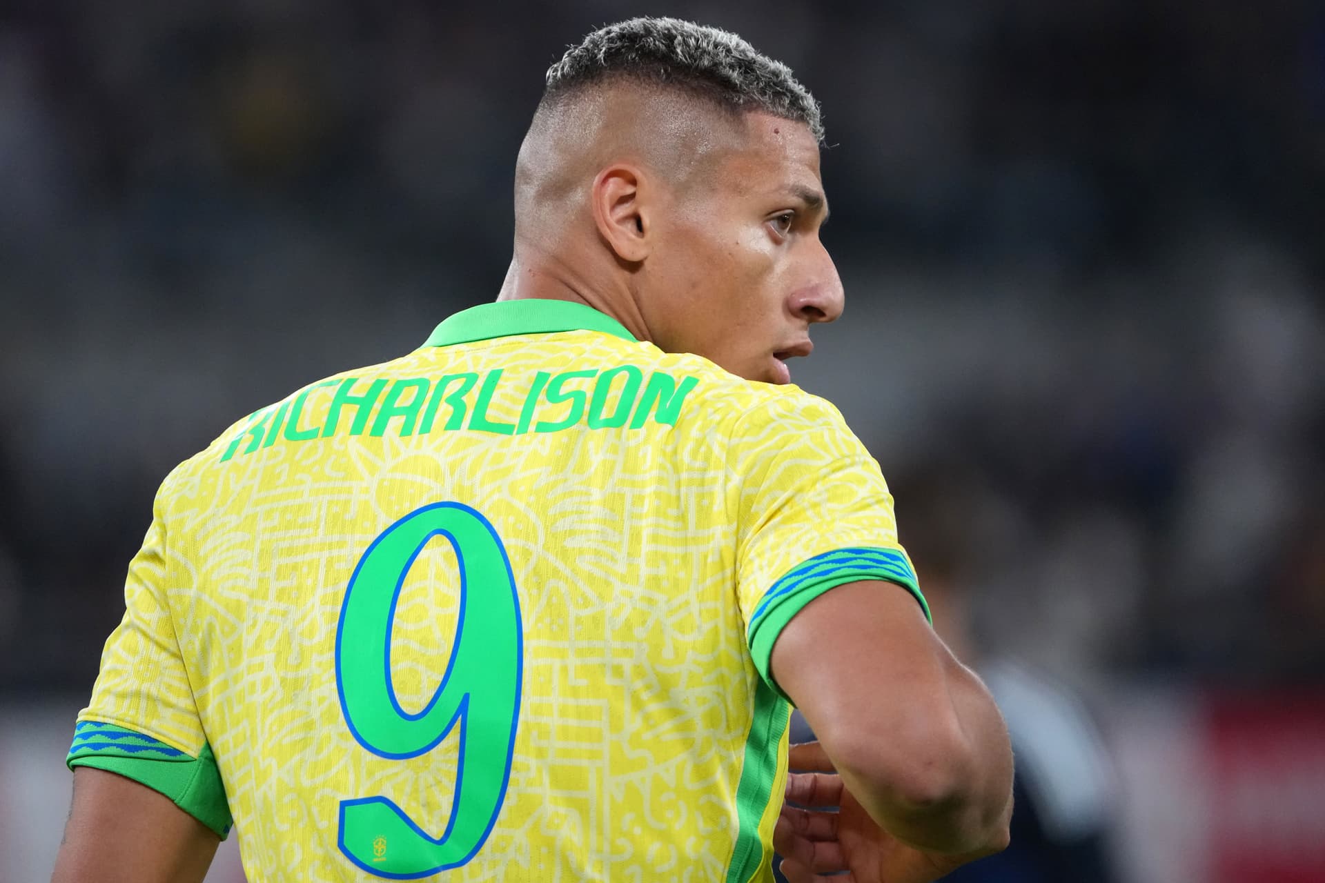 Richarlison of Brazil looks on during the international friendly match
