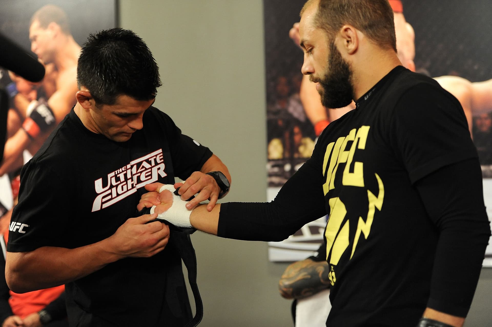 Sam Sicilia and coach Dominick Cruz