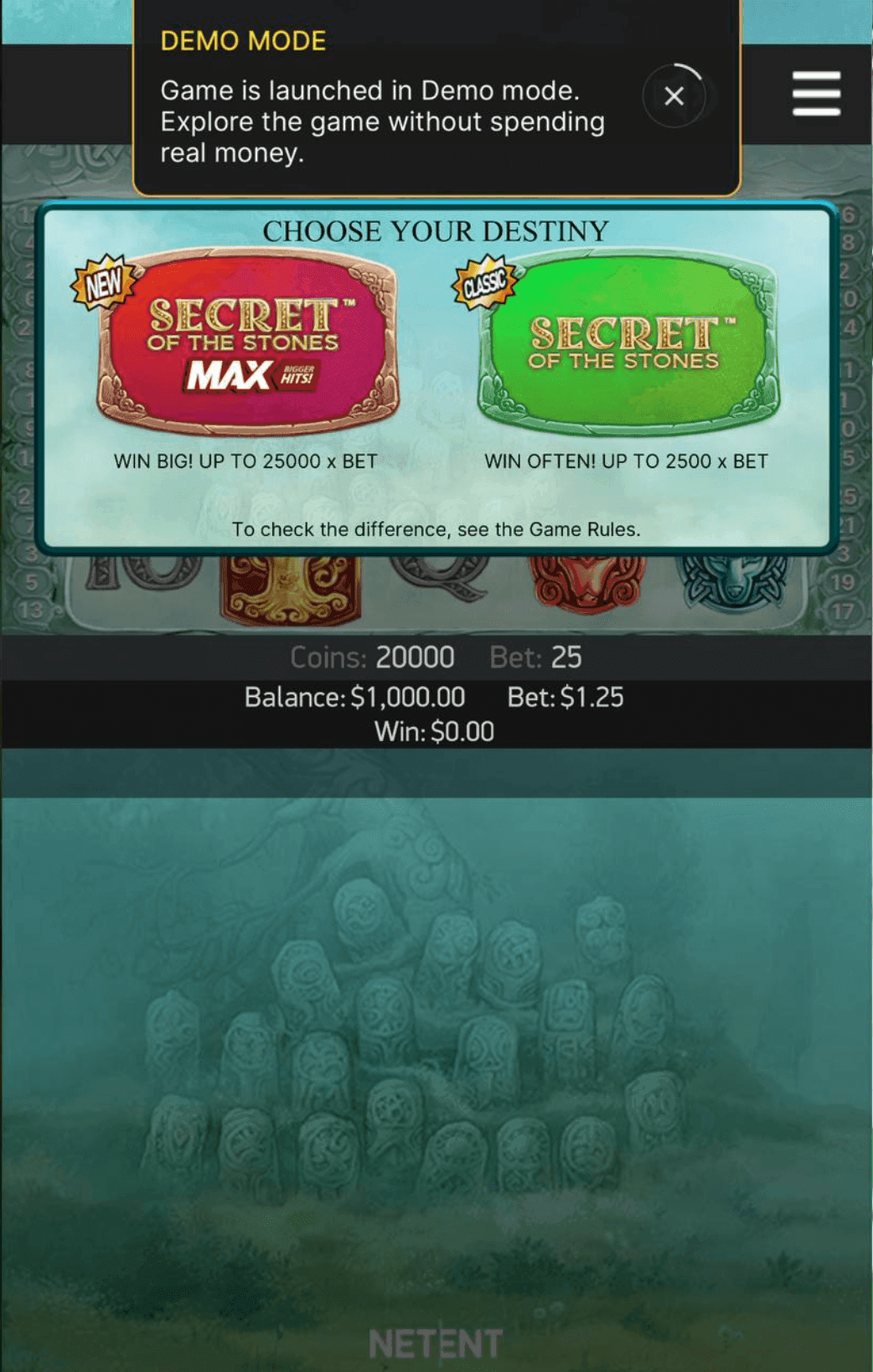 Secret of the Stones Demo Version and Free Play