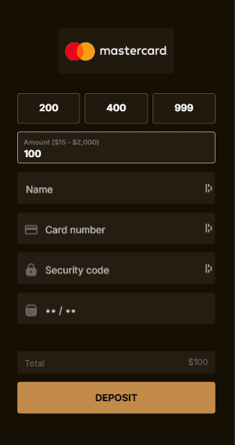 Select your chosen option