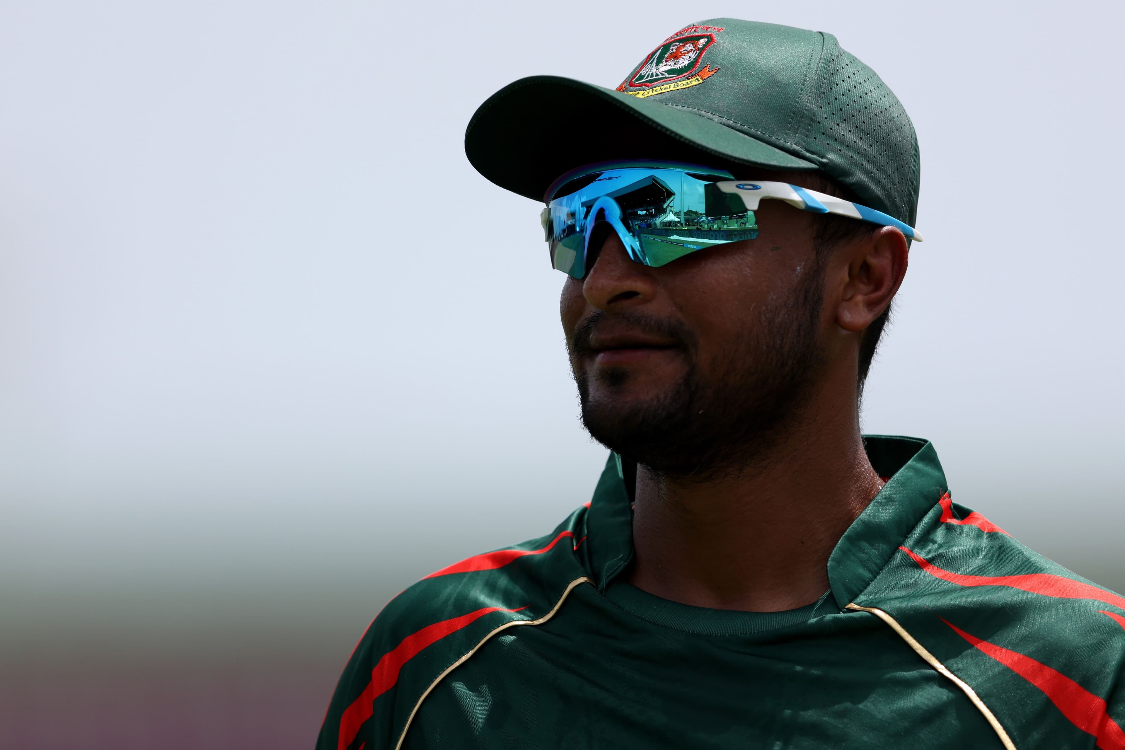 Shakib Al Hasan of Bangladesh looks on during the ICC Men's T20 Cricket World Cup.jpg
