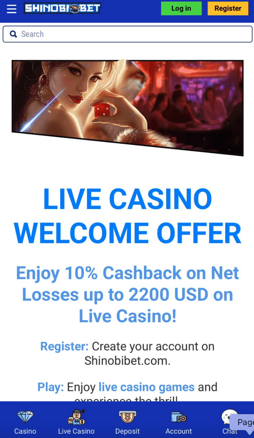 Shinobibet Cashback Offer
