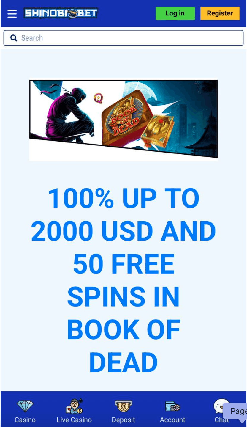 Shinobibet Casino Welcome Offer