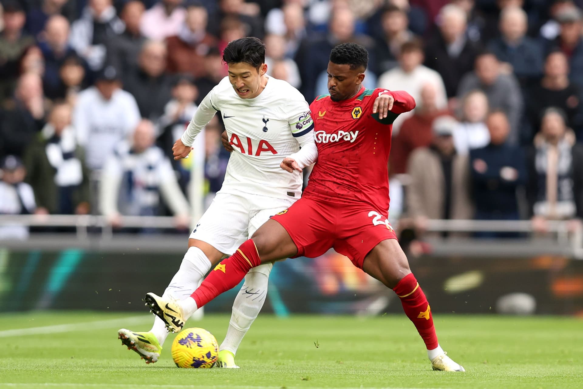 Son Heung-Min and Nelson Semedo